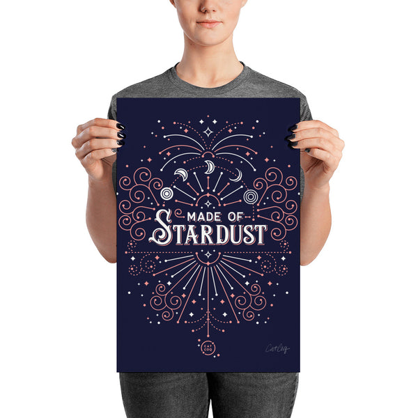 Made of Stardust – Blush & Navy Palette • Art Print