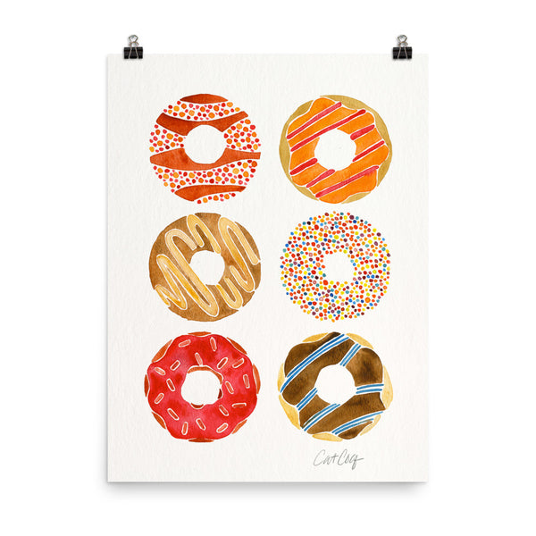 Half Dozen Donuts – Rainbow Palette • Art Print