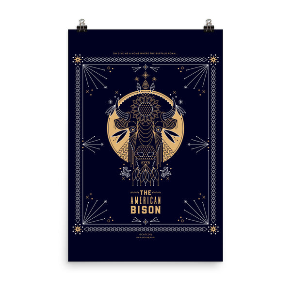 The American Bison • Art Print