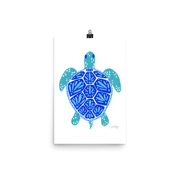 Sea Turtle – Blue Palette  •  Art Print
