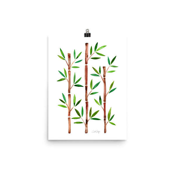 Bamboo – Green & Brown Palette • Art Print