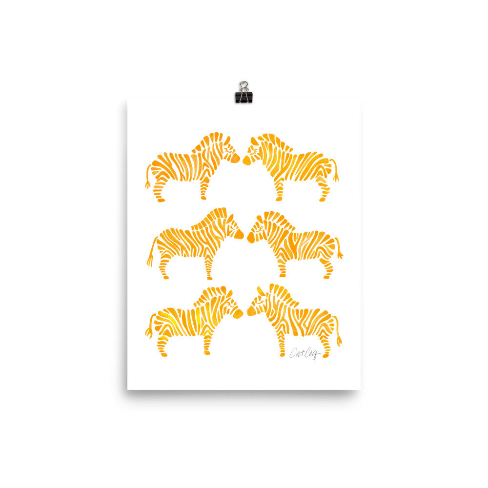Zebra Collection – Yellow Palette • Art Print