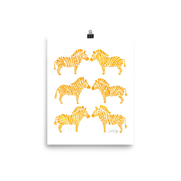 Zebra Collection – Yellow Palette • Art Print
