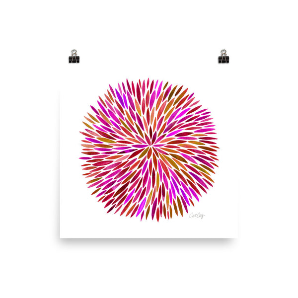 Watercolor Burst – Pink Palette • Art Print