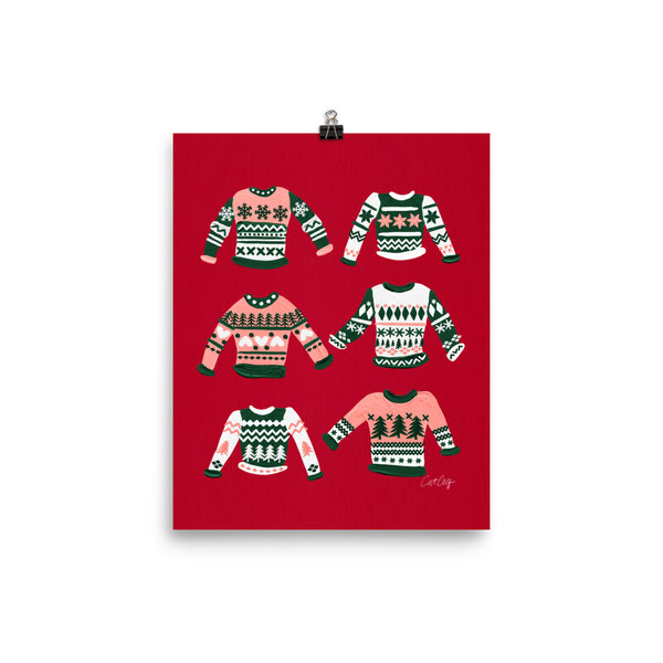 Christmas Sweaters - Crimson