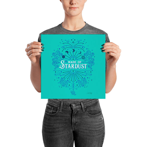Made of Stardust – Turquoise & Navy Palette • Art Print