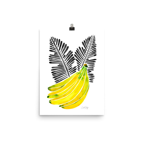 Banana Bunch – Yellow & Black • Art Print