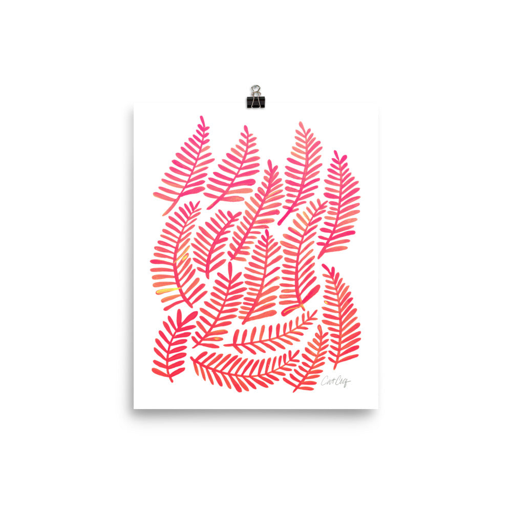 Fronds – Pink Palette • Art Print