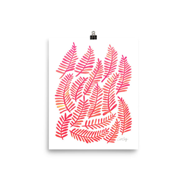 Fronds – Pink Palette • Art Print
