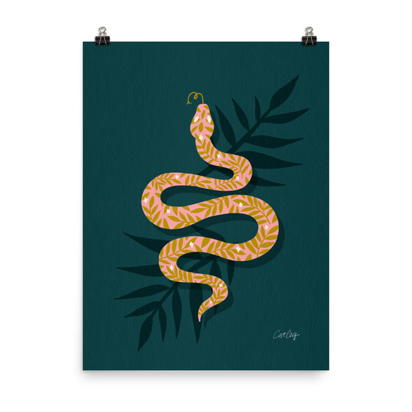 Tropical Serpent - Teal Blush