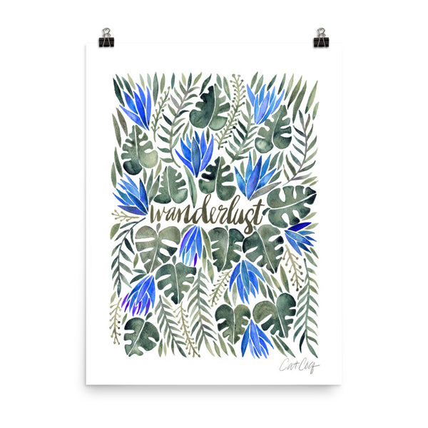 Wanderlust – Periwinkle & Grey Palette • Art Print
