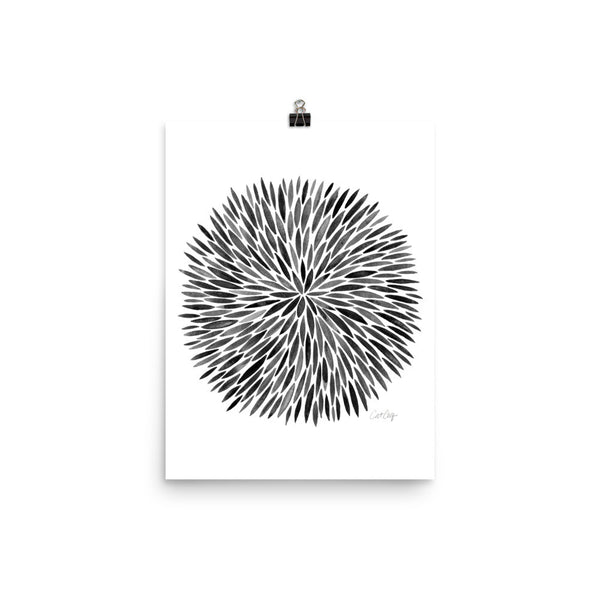 Watercolor Burst – Black Palette • Art Print
