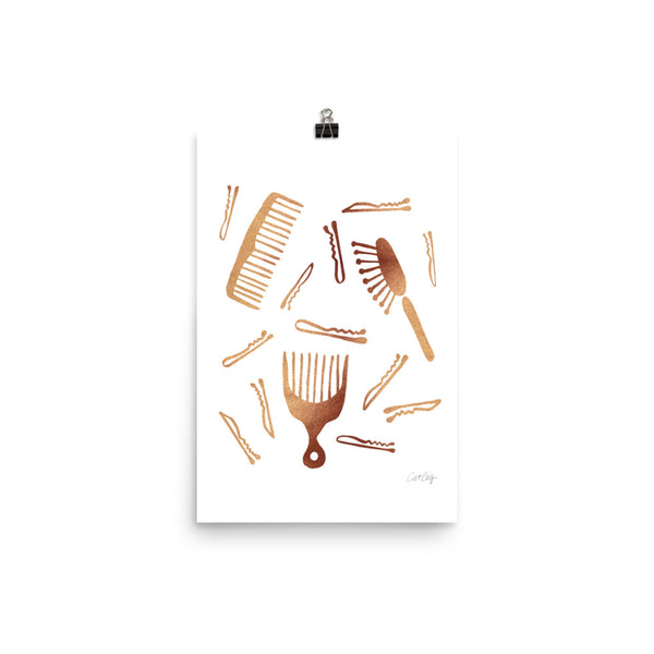 Good Hair Day – Rose Gold Palette • Art Print