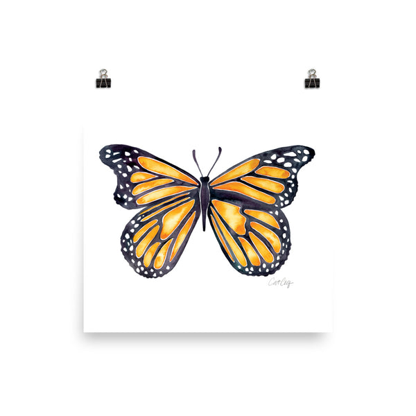 Butterfly – Monarch Orange Palette • Art Print