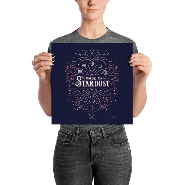 Made of Stardust – Blush & Navy Palette • Art Print