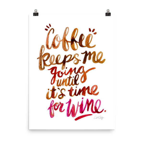 Coffee & Wine – Ombré Palette • Art Print