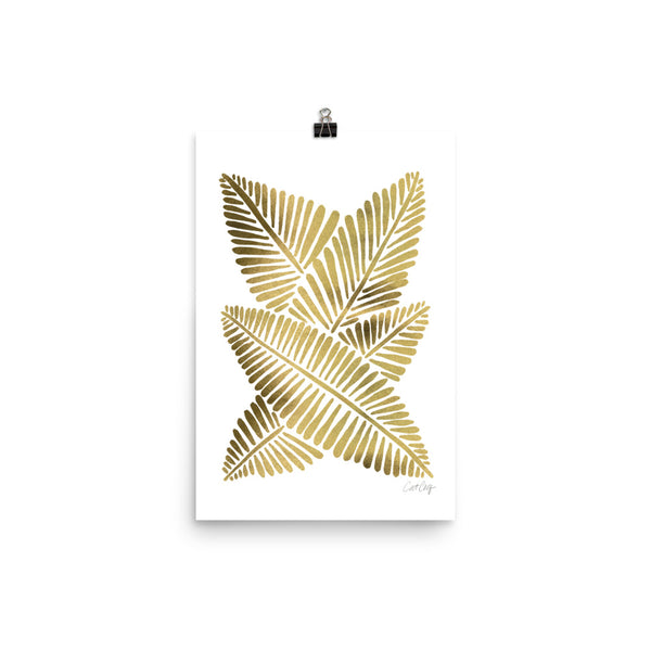 Banana Leaves – Gold Palette • Art Print