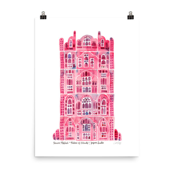 Hawa Mahal – Pink Palace of Jaipur, India • Art Print