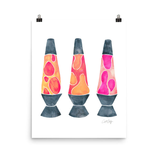 Lava Lamps – Peachy Pink Palette • Art Print