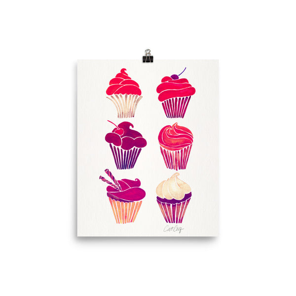 Cupcakes – Fuchsia Palette • Art Print