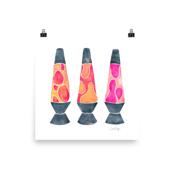 Lava Lamps – Peachy Pink Palette • Art Print