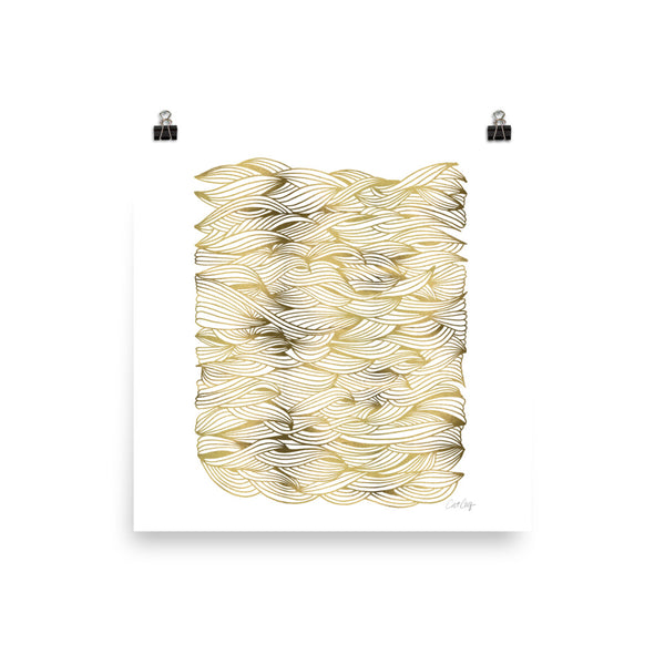Waves – Gold Palette • Art Print