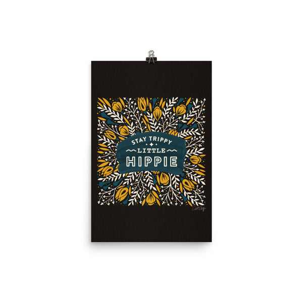 Stay Trippy Little Hippie - Charcoal