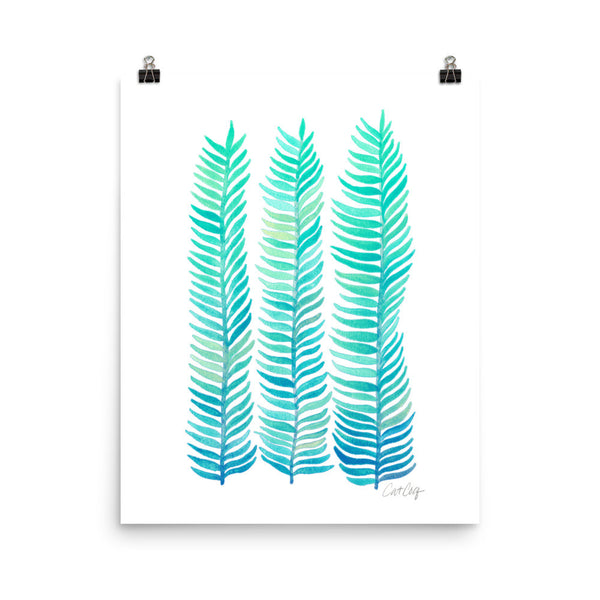 Stems – Turquoise Palette  •  Art Print