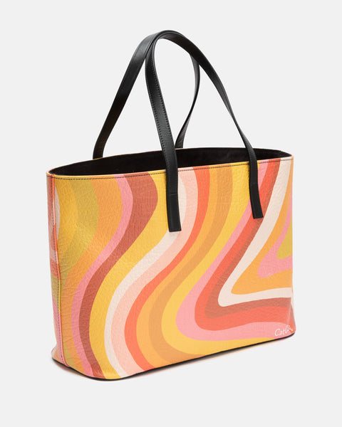 Marble Melt Leather Tote