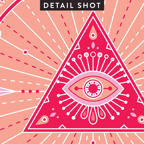 All-Seeing Eye Mandala – Pink Palette • Art Print