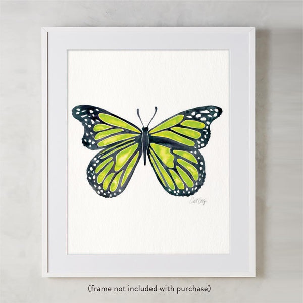 Butterfly – Lime Palette • Art Print