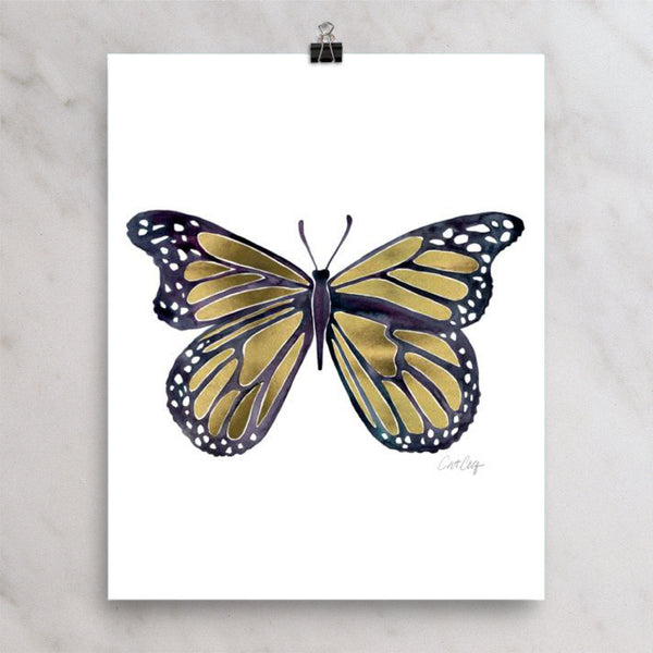 Butterfly – Gold Palette • Art Print