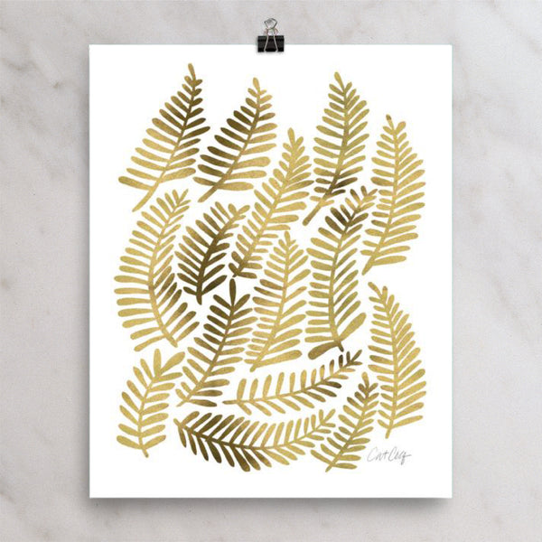Fronds – Gold Palette • Art Print