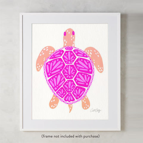 Sea Turtle – Pink Palette  •  Art Print