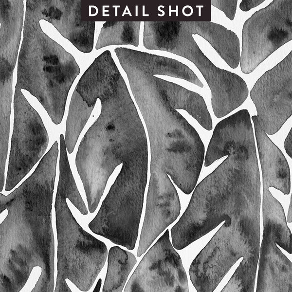 Split Leaf Philodendron – Black Palette • Art Print