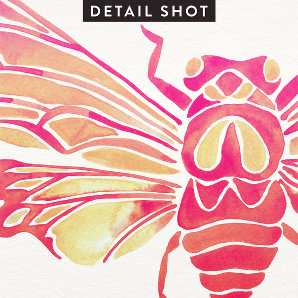 Summer Cicada – Pink Palette • Art Print