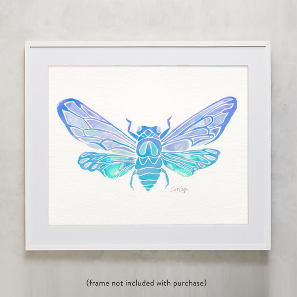 Summer Cicada – Lavender Palette • Art Print