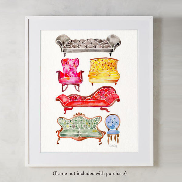 Victorian Lounge – Rainbow Palette • Art Print