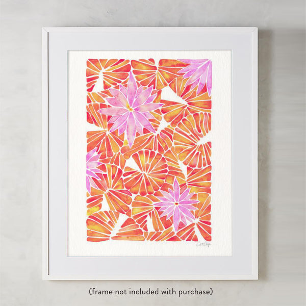 Water Lilies – Melon Palette  •  Art Print