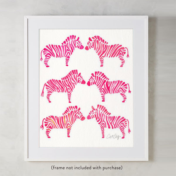 Zebra Collection – Pink Palette • Art Print