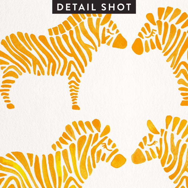 Zebra Collection – Yellow Palette • Art Print