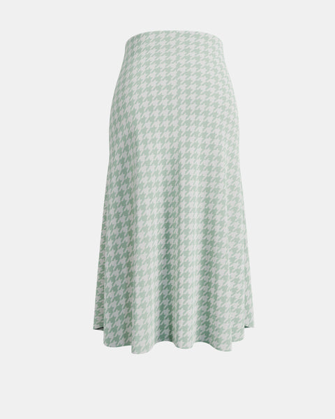 Blue Skies Houndstooth A-line Skirt
