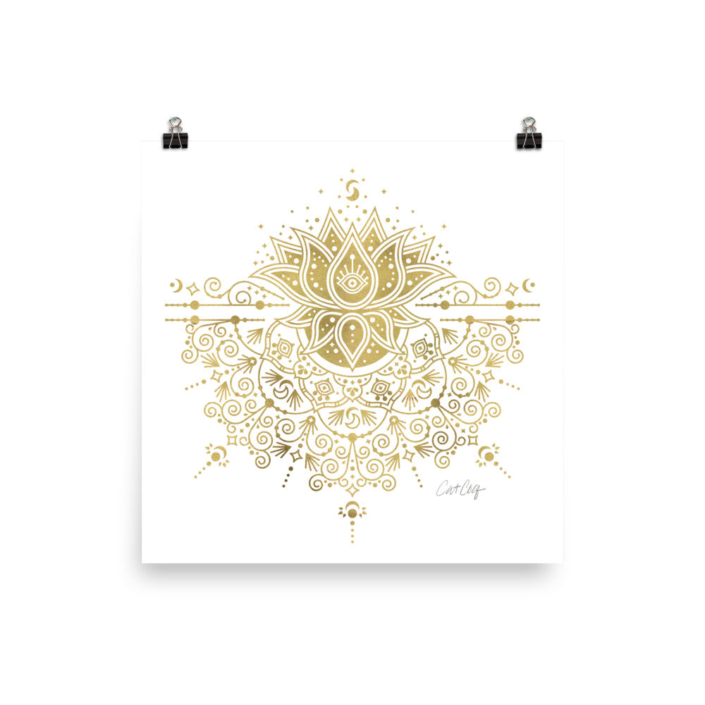 Lotus Blossom Mandala - Gold