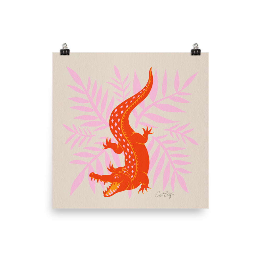 Crocodile – Orange & Pink