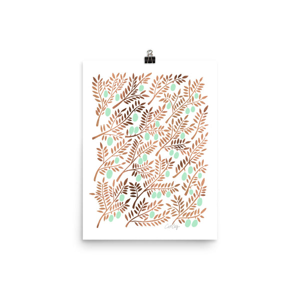 Olive Branches - Rose Gold Mint