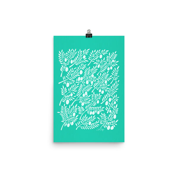 Olive Branches - Turquoise