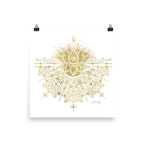 Lotus Blossom Mandala - Gold