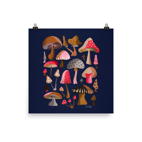 Mushroom Collection - Navy