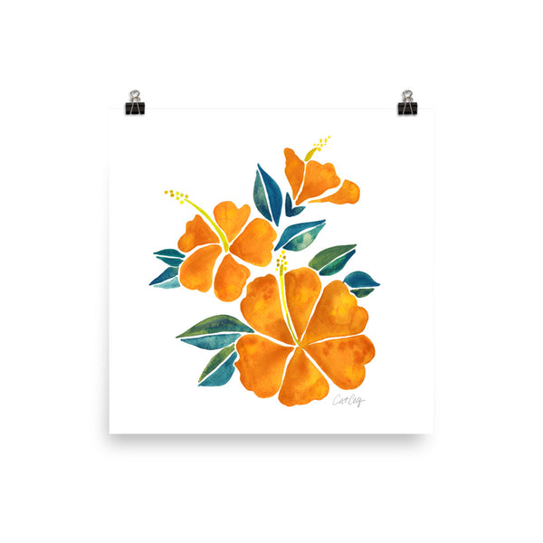 Hibiscus Bloom – Yellow & Teal