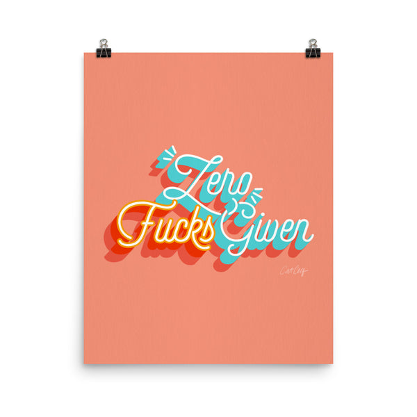 Zero F*cks Given – Peach & Blue